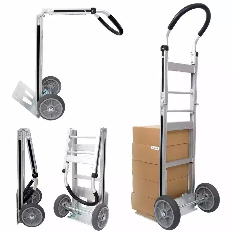 Olympia Tools Aluminum Foldable Utility Shopping Cart w/ Wheels & Removable Bag