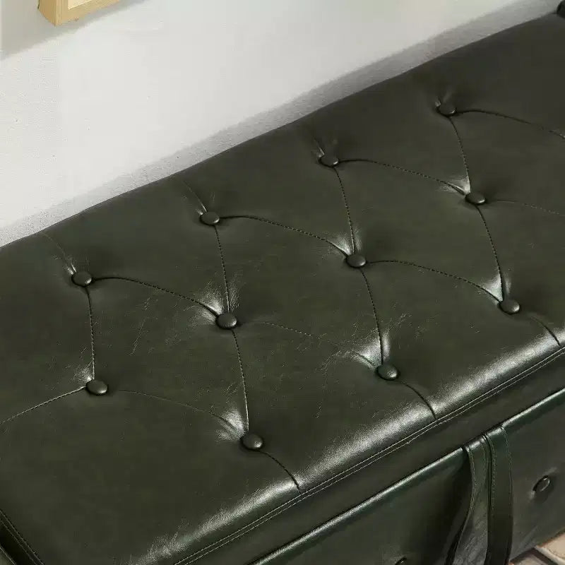 48 Modern PU Leather Storage Bench with Flip-Top, Entryway Bench with Storage for Living Room, Bedroom, or Entryway-Panipeachy