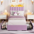 Upholstered Platform Bed Frame Storage Headboard & Drawers, Strong Wood Slats, Noise-Free Metal Frame, Heavy Duty, Easy Assembly,