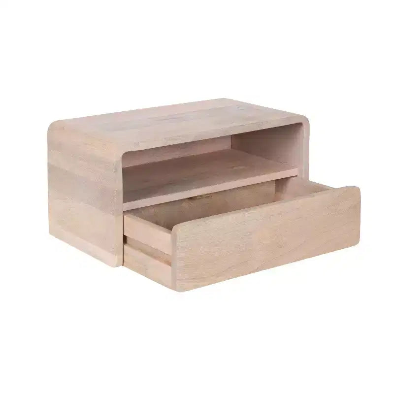 Kate and Laurel Kato Floating Side Table, 18x10x9, White