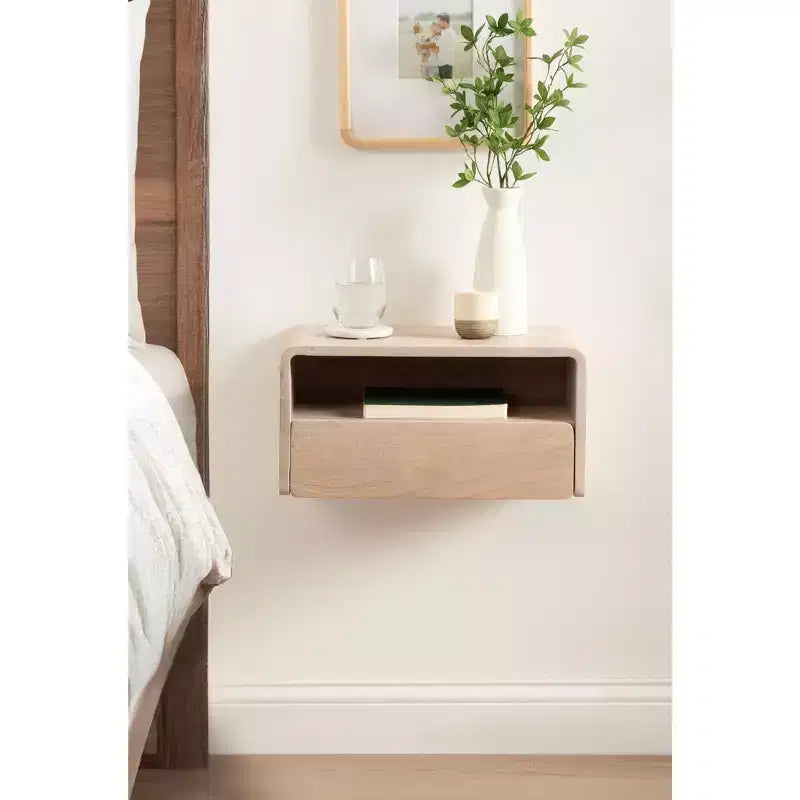 Kate and Laurel Kato Floating Side Table, 18x10x9, White