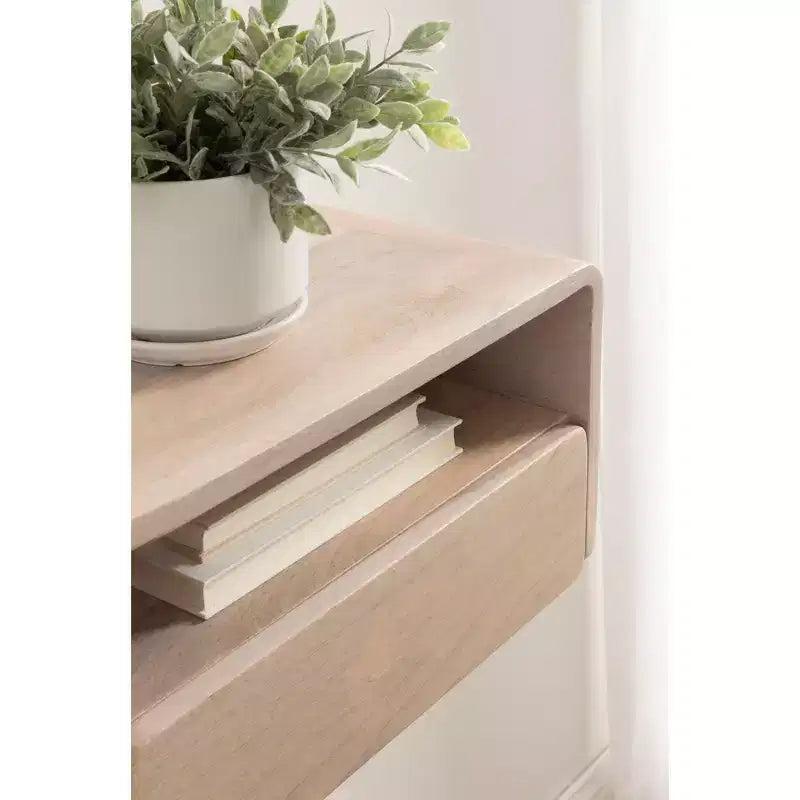 Kate and Laurel Kato Floating Side Table, 18x10x9, White