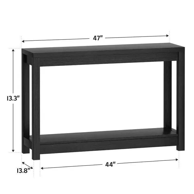 Besiost 47-In Console Table with Storage Shelf, Narrow Entryway Table Behind Sofa Table