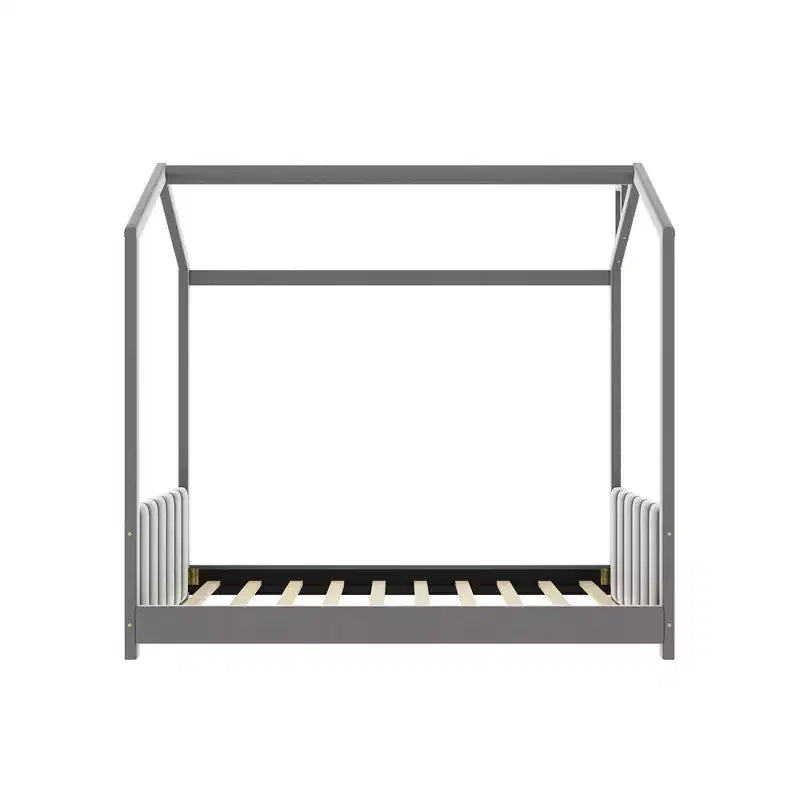 Luxystar Velvet House Bed for Kids' Room, Gray