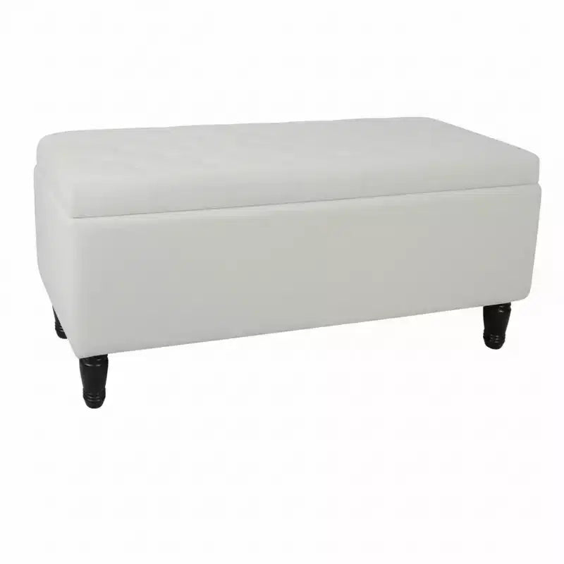 Merax 47 Tufted Velvet Storage Ottoman Bench
