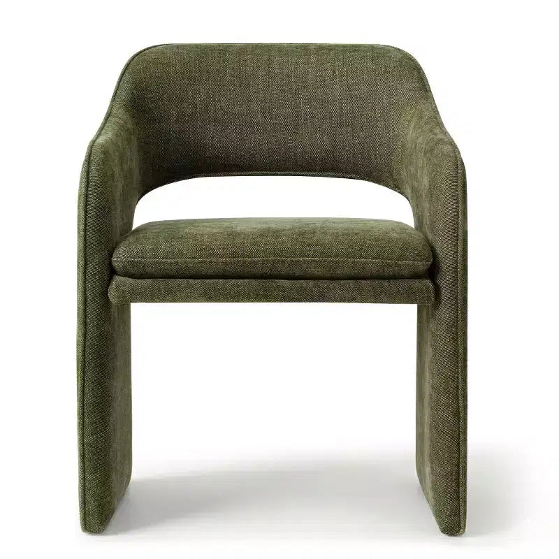 8-Piece Modern Dining Chairs, Fully Upholstered Fabric Kitchen Seating, Dining Room Chairs with Integrated Armrest and Leg Design-Panipeachy