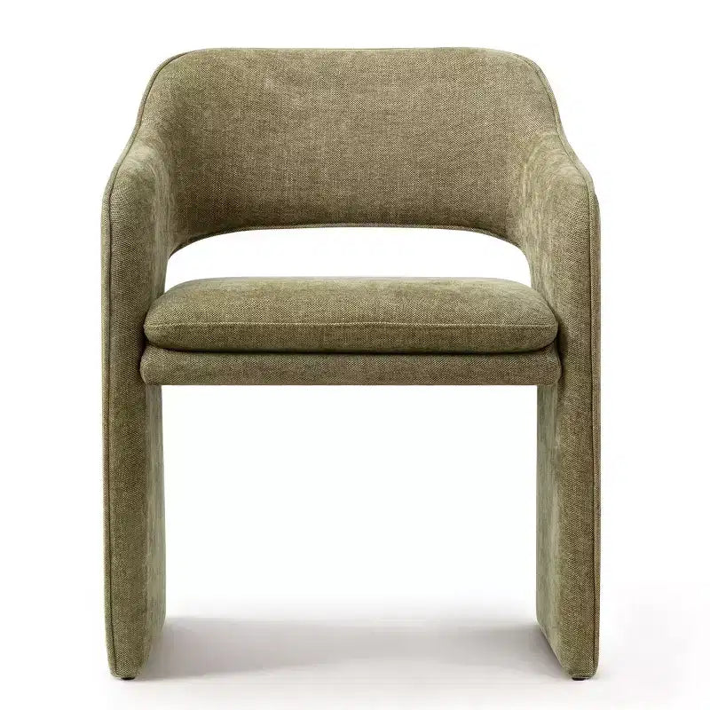 8-Piece Modern Dining Chairs, Fully Upholstered Fabric Kitchen Seating, Dining Room Chairs with Integrated Armrest and Leg Design-Panipeachy