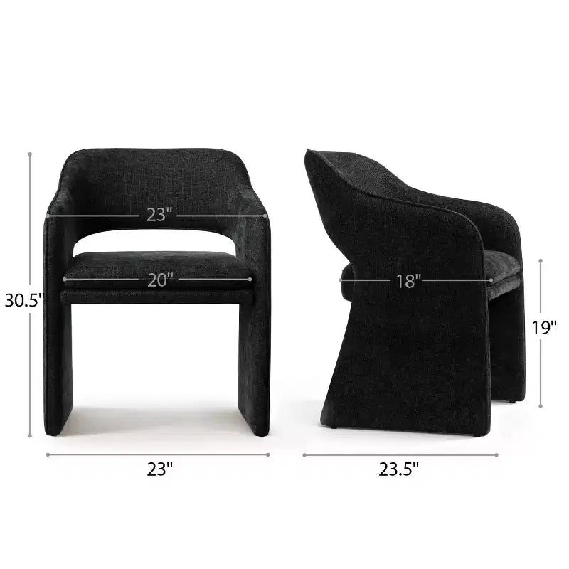8-Piece Modern Dining Chairs, Fully Upholstered Fabric Kitchen Seating, Dining Room Chairs with Integrated Armrest and Leg Design-Panipeachy