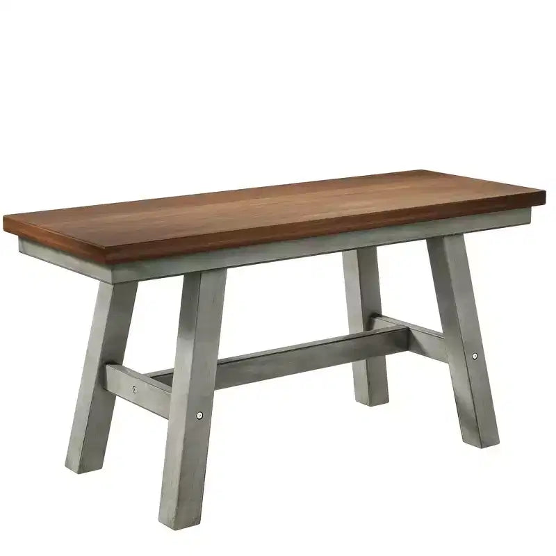 Whisen 6-Piece Wood Kitchen Dining Table Set for 6-Person, Rectangle Kitchen Dining Table & 4 Side Chairs, Long Bench