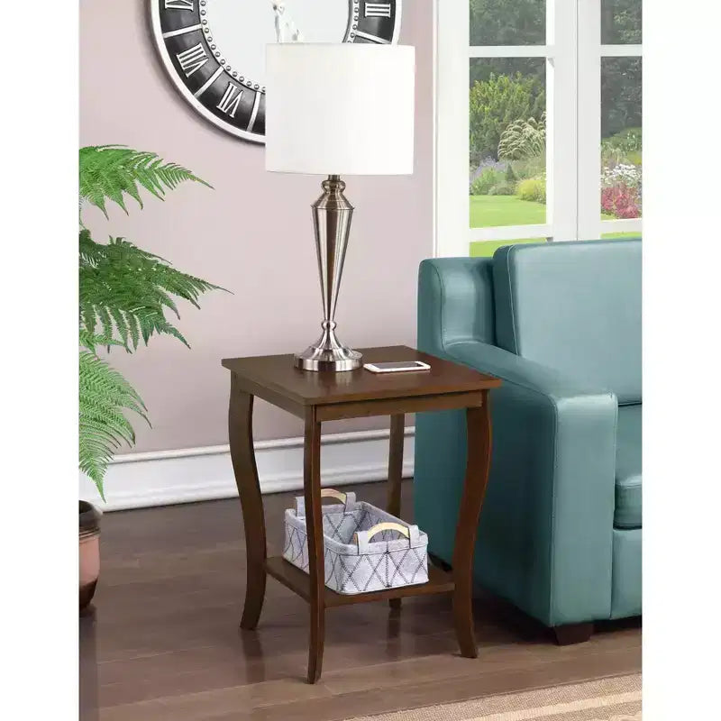 HomeStock Square Wood Table Top End Table 1 -piece