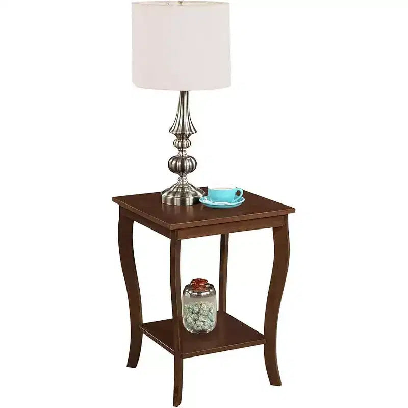 HomeStock Square Wood Table Top End Table 1 -piece