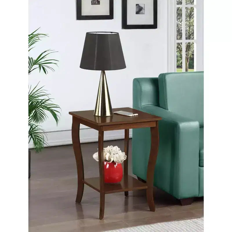HomeStock Square Wood Table Top End Table 1 -piece