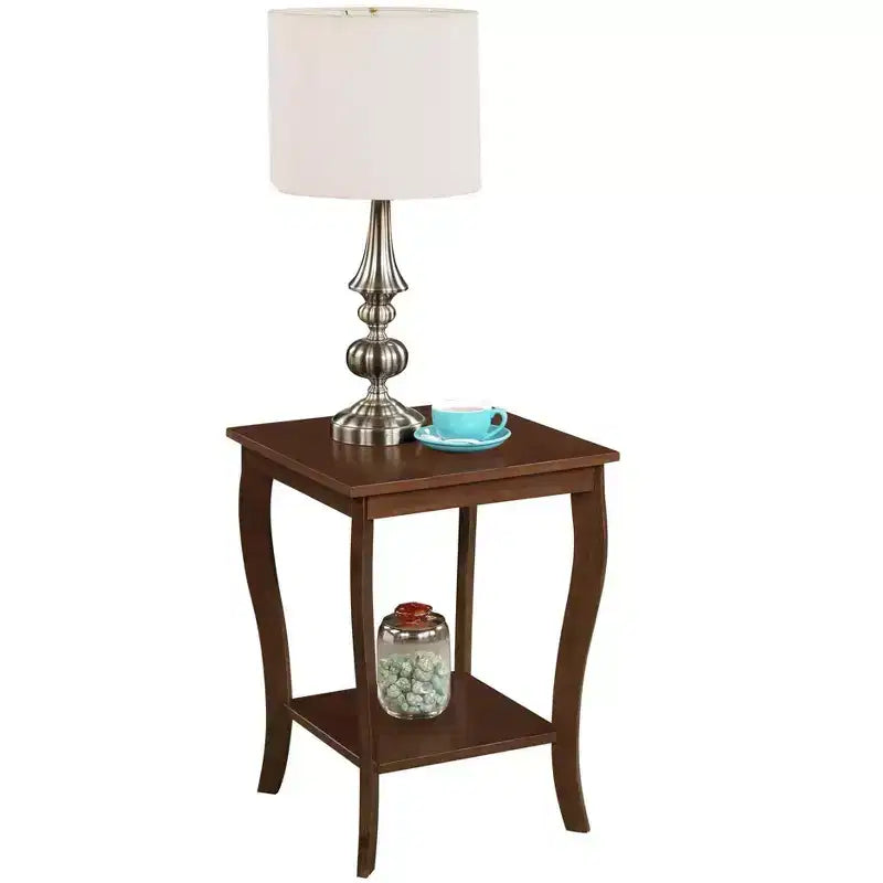 HomeStock Square Wood Table Top End Table 1 -piece