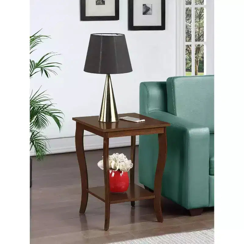 HomeStock Square Wood Table Top End Table 1 -piece