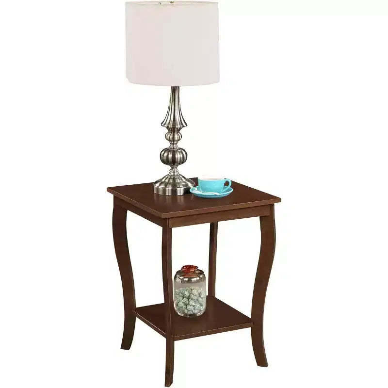 HomeStock Square Wood Table Top End Table 1 -piece
