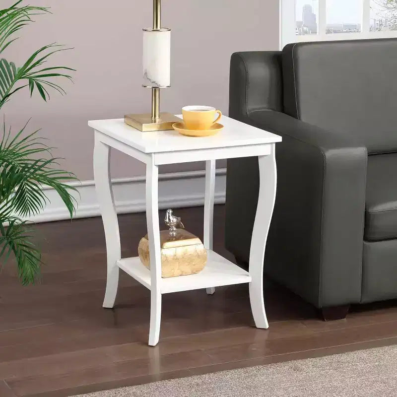 HomeStock Square Wood Table Top End Table 1 -piece