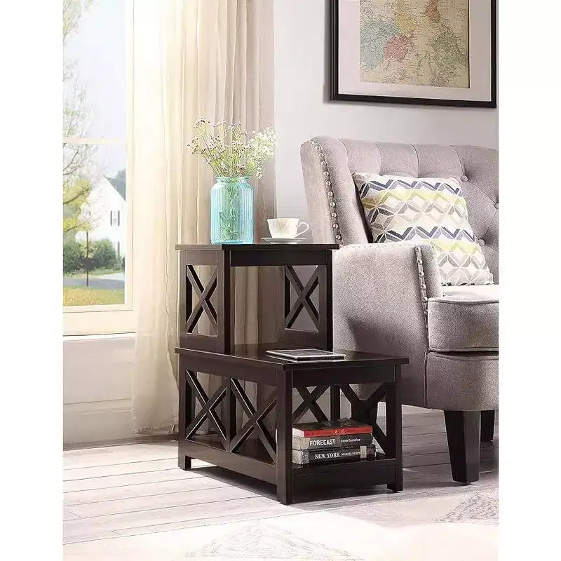 HomeStock Rectangle Wood Table Top End Table 1 -piece