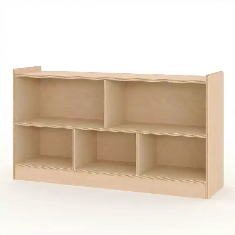 Wooden Toy Storage Organizer,5-Section School Classroom Storage for Organizing Books Toys,Simple Bookshelf for Playroom