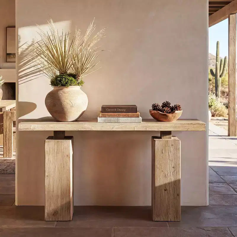 Jennifer Taylor Home Calder 45 Solid Reclaimed Elm Plinth Console Table
