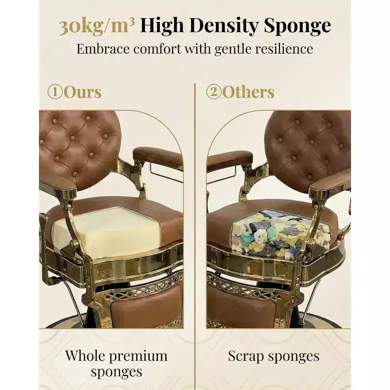 Vintage Heavy Duty Reclining Lounge Chair, Adjustable Height, 360 Swivel, Headrest & Footrest, 700lbs Capacity