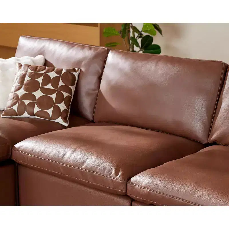 Dyonery Oversized Cloud Modular Sectional Sofa for Living Room,Comfy Couch Down-Filled Wide Deep Seat Couch,Solid Wood Frame,Tool Free Assembly