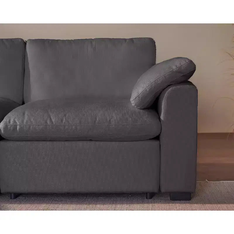 Dyonery Oversized Cloud Modular Sectional Sofa for Living Room,Comfy Couch Down-Filled Wide Deep Seat Couch,Solid Wood Frame,Tool Free Assembly
