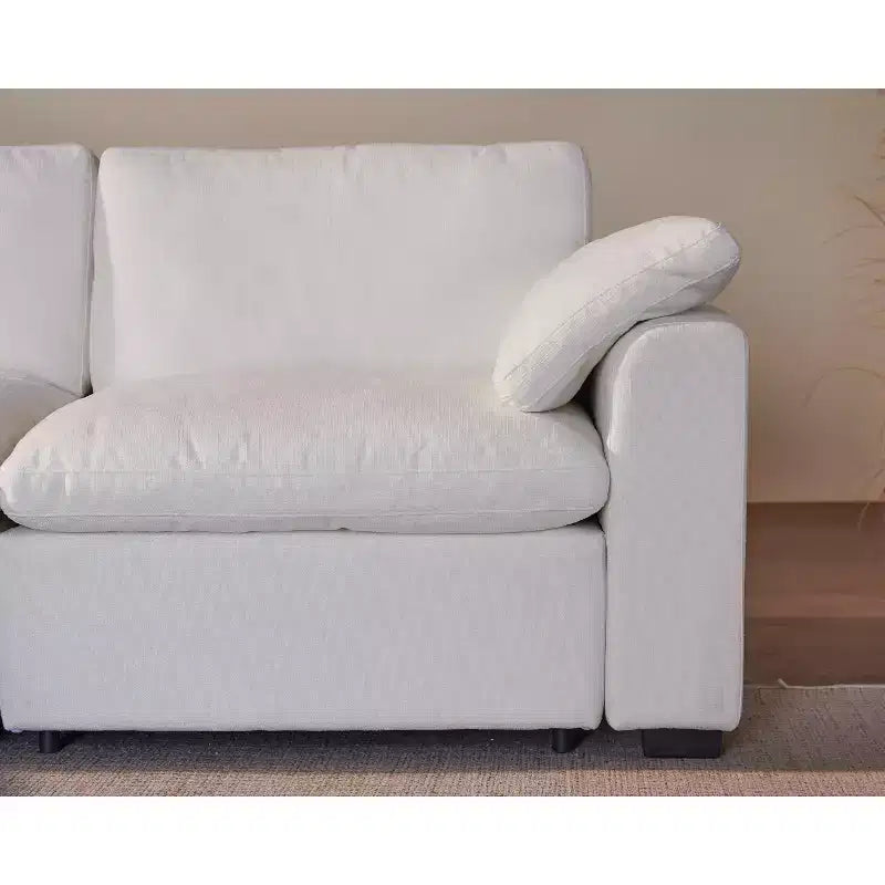 Dyonery Oversized Cloud Modular Sectional Sofa for Living Room,Comfy Couch Down-Filled Wide Deep Seat Couch,Solid Wood Frame,Tool Free Assembly