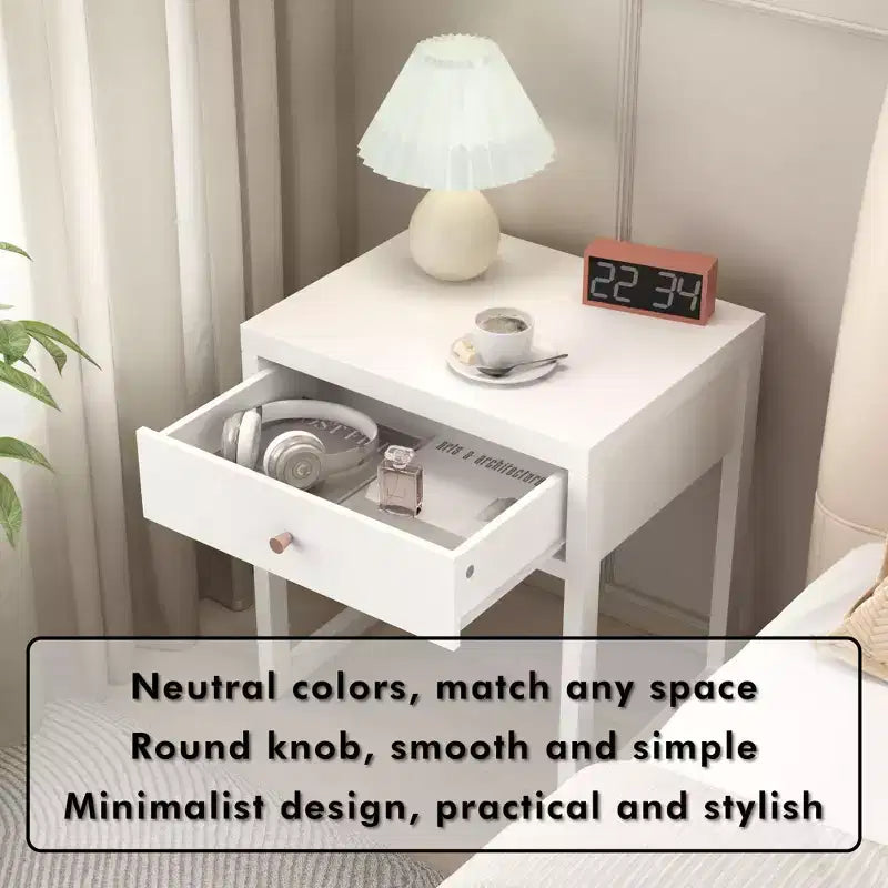 Minimalist Nightstand Drawer Storage Round/Cylinder (W808P298012)