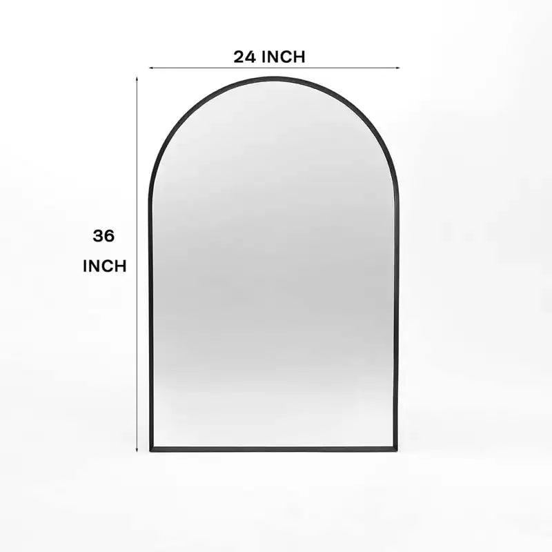 GDFStudio Achara Modern Aluminium Arched Bathroom Wall Mirror