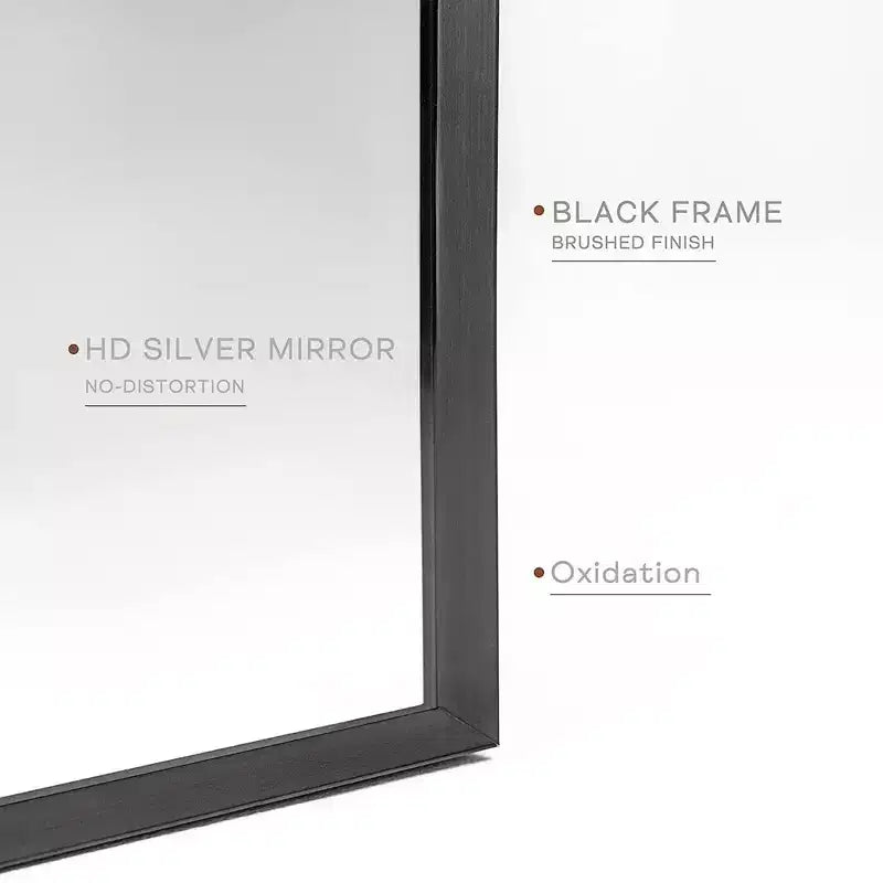 GDFStudio Achara Modern Aluminium Arched Bathroom Wall Mirror