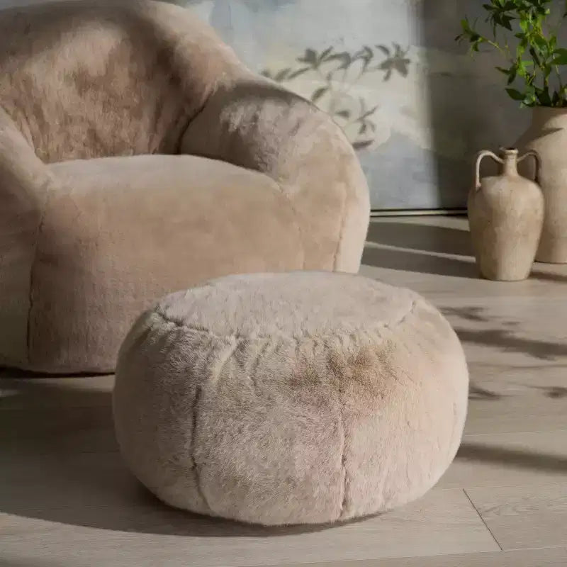 Gracelina Round Pouf - SFV2011 - Safavieh Couture