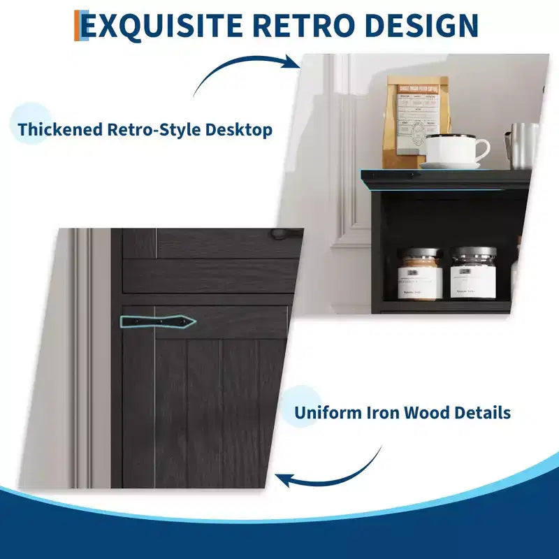 Bathroom Storage Cabinet Set of 2, Farmhouse Organizer for Bathroom, Kitchen, Living Room, Entryway