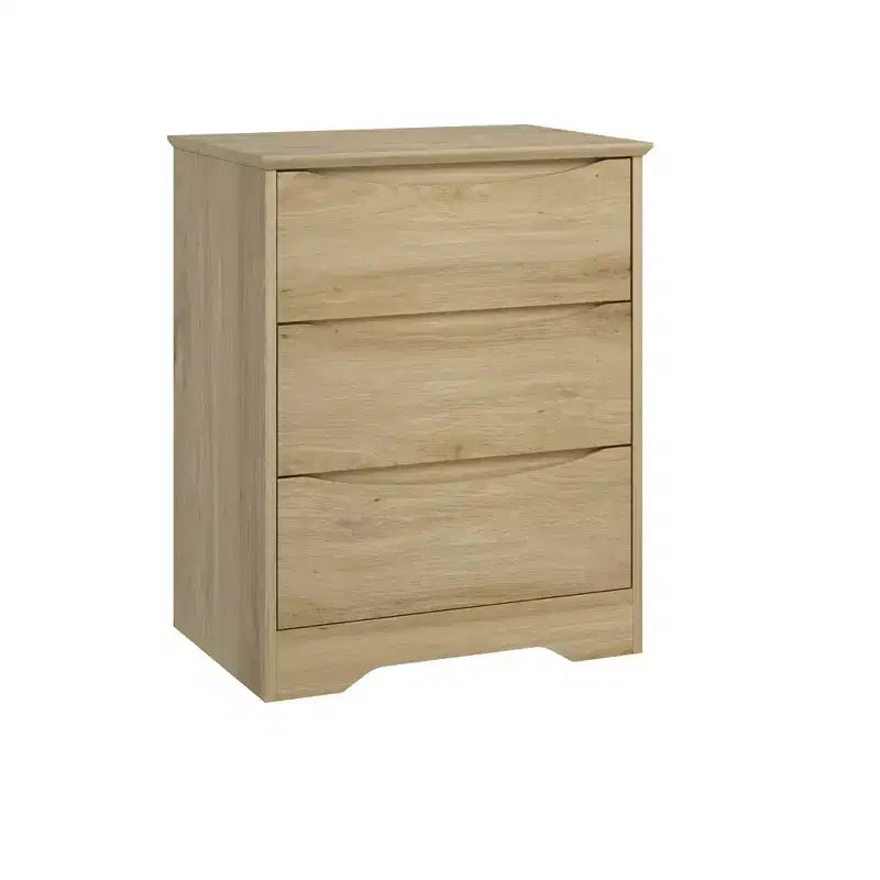 Modern Dresser with 3 Spacious Drawers - 23.6x14.2x29.5, Hidden Handles for Bedroom & Living Room