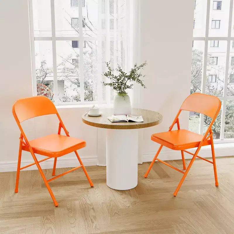Folding Chair Set of 2, Heavy Duty Metal Chairs with Double Braced, 350LBS Capacity, Portable for Office, Wedding, Party, Indoor & Outdoor Use