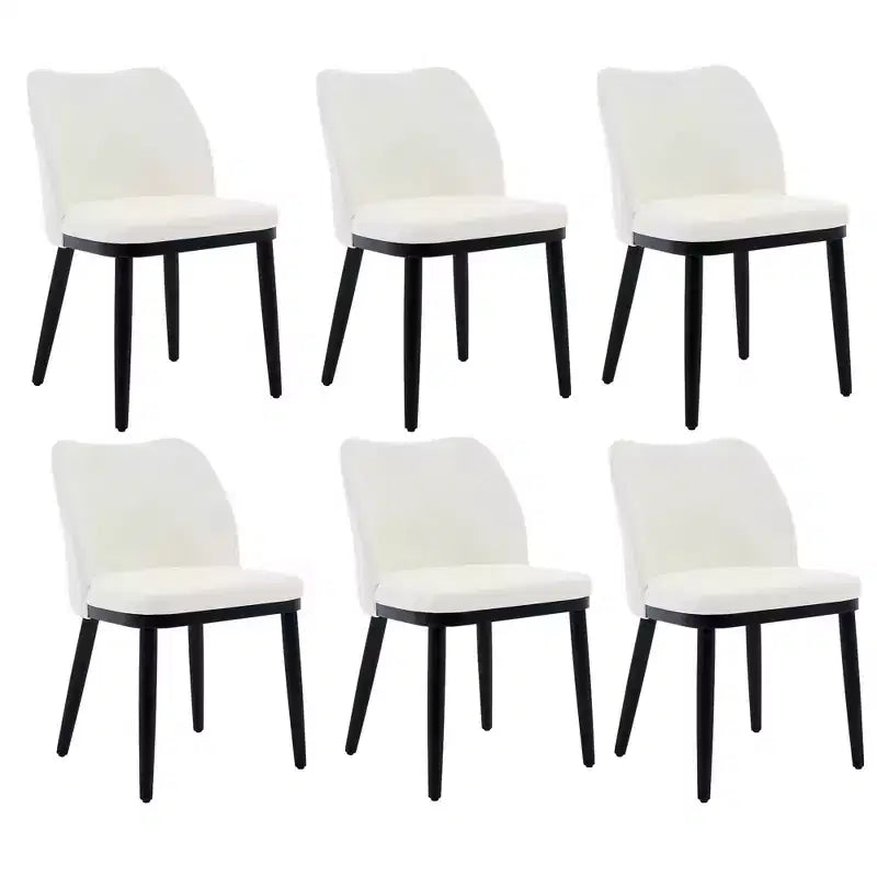 Modern Fabric Dining Chair Set, Upholstered Chair with Wooden Legs, Dining Room Living Room