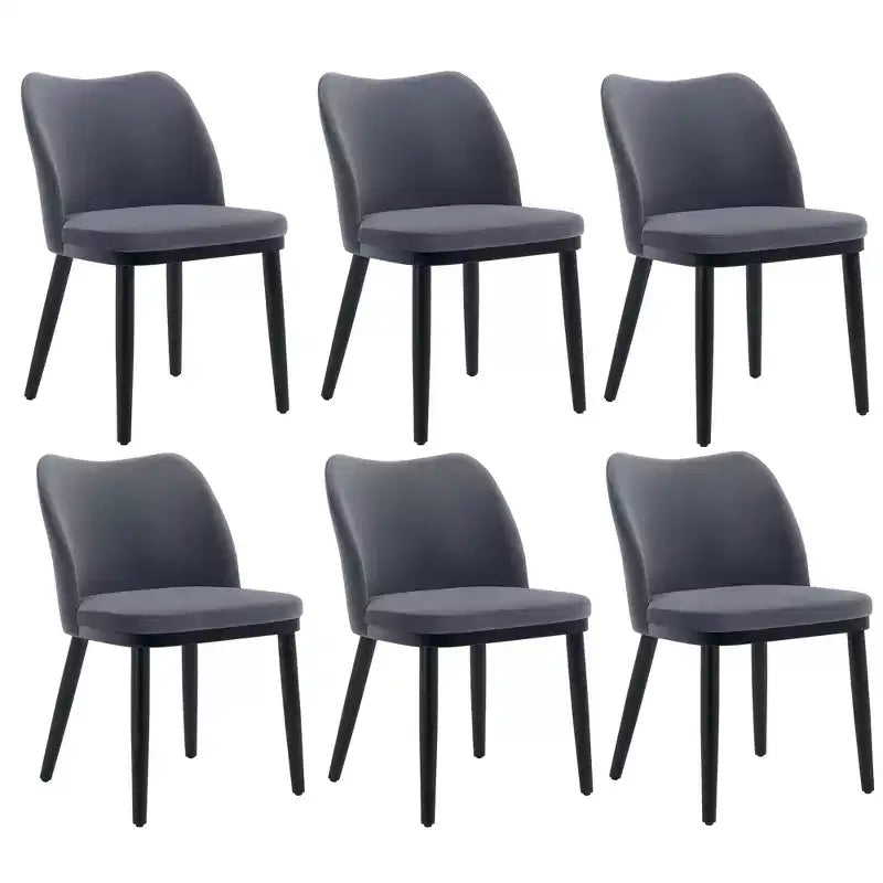 Modern Fabric Dining Chair Set, Upholstered Chair with Wooden Legs, Dining Room Living Room