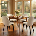 Modern Fabric Dining Chair Set, Upholstered Chair with Wooden Legs, Dining Room Living Room