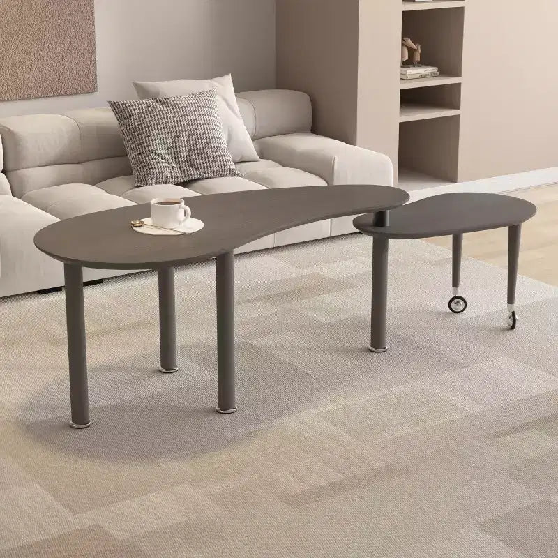 Ora Maison Modern Coffee Table  Cocktail Table with Solid Wood Legs & Sliding Extension for Living Room