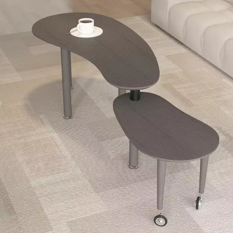 Ora Maison Modern Coffee Table  Cocktail Table with Solid Wood Legs & Sliding Extension for Living Room