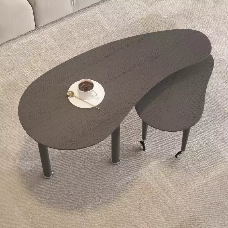 Ora Maison Modern Coffee Table  Cocktail Table with Solid Wood Legs & Sliding Extension for Living Room