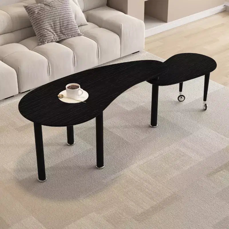 Ora Maison Modern Coffee Table  Cocktail Table with Solid Wood Legs & Sliding Extension for Living Room