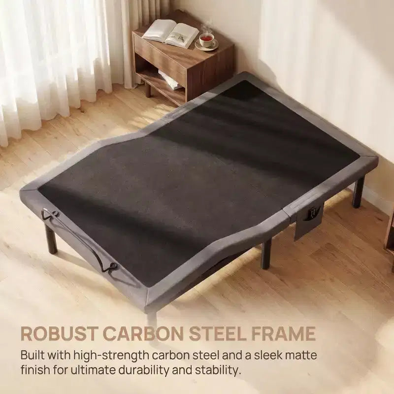 Marsail Twin XL Size Electric Bed Frame, Zero-Gravity and Zero-Gap Modes, Adjustable Bed Frame with 4 USB Ports and Wireless Remote Control