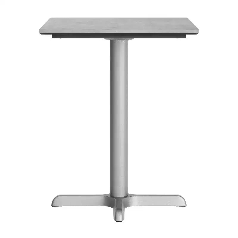 Flash Furniture Acadia Indoor Outdoor Tabletop with TopGuard HPL Technology and Cast Iron Bistro Table Base