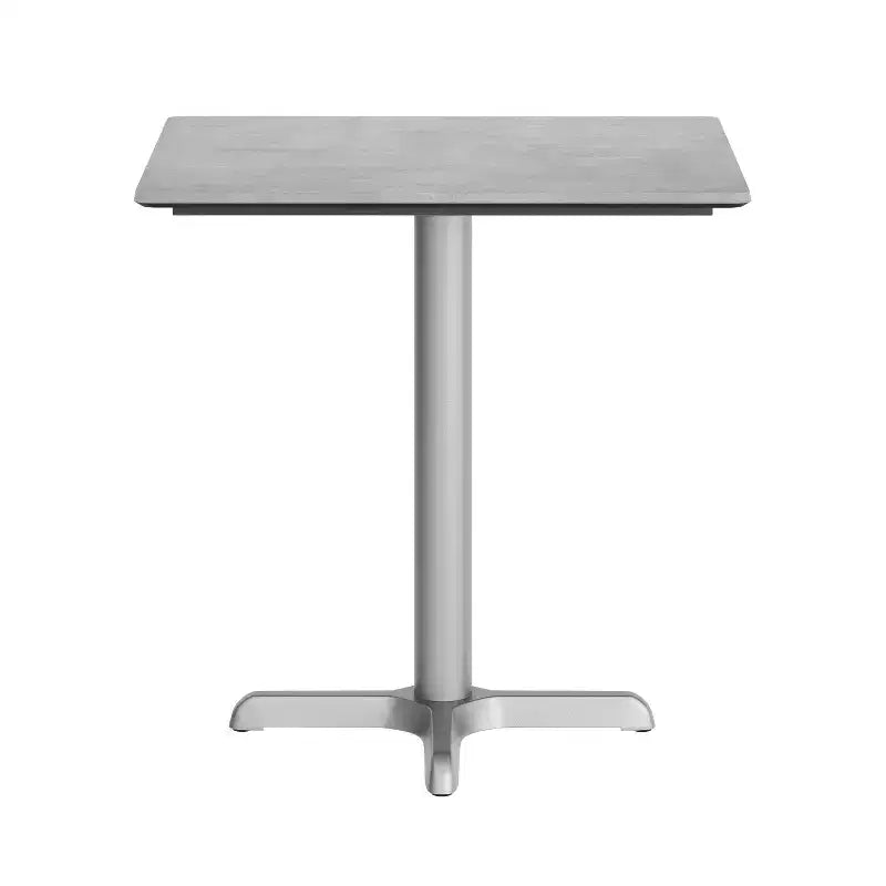 Flash Furniture Acadia Indoor Outdoor Tabletop with TopGuard HPL Technology and Cast Iron Bistro Table Base