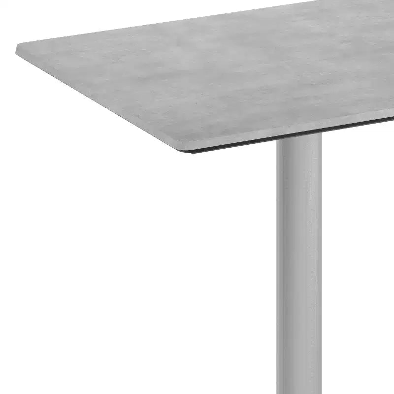 Flash Furniture Acadia Indoor Outdoor Tabletop with TopGuard HPL Technology and Cast Iron Bistro Table Base