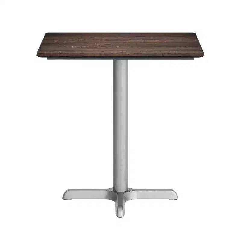 Flash Furniture Acadia Indoor Outdoor Tabletop with TopGuard HPL Technology and Cast Iron Bistro Table Base