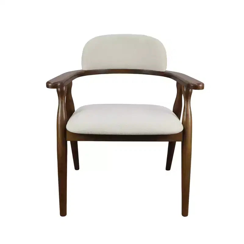 Christopher Knight Home Cedric Farmhouse Rubberwood Upholstered Dining Chairs with Curved Backrest (Set of 2)