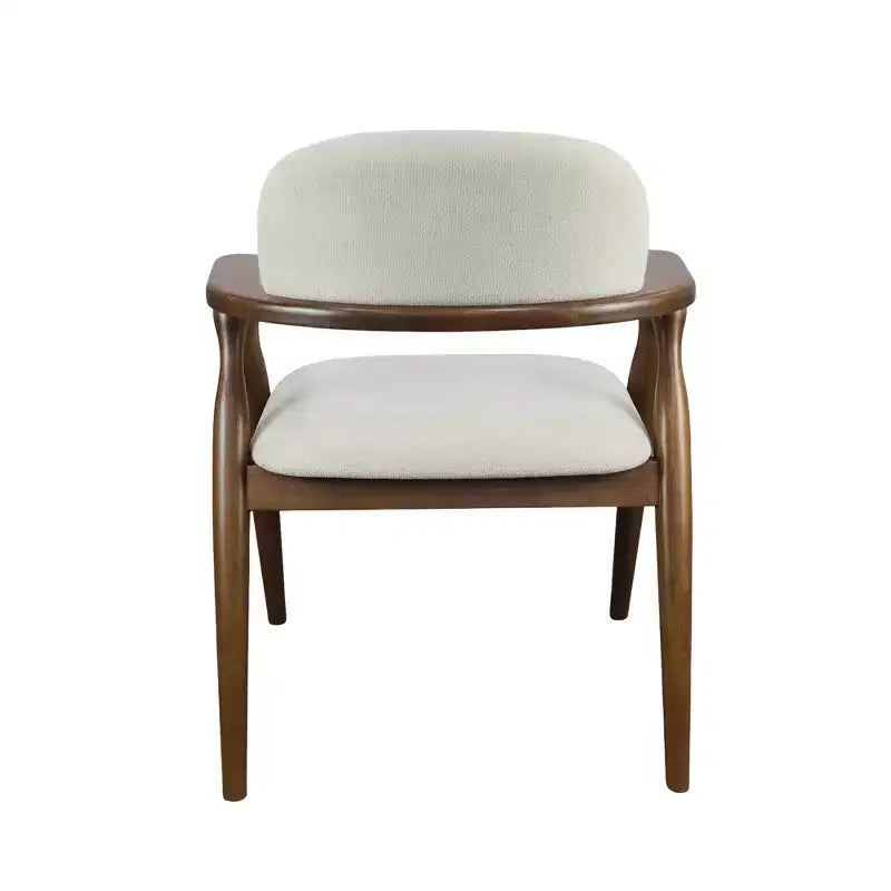 Christopher Knight Home Cedric Farmhouse Rubberwood Upholstered Dining Chairs with Curved Backrest (Set of 2)