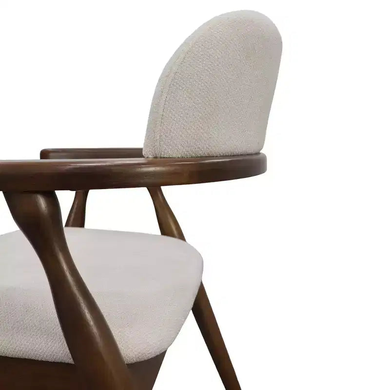 Christopher Knight Home Cedric Farmhouse Rubberwood Upholstered Dining Chairs with Curved Backrest (Set of 2)