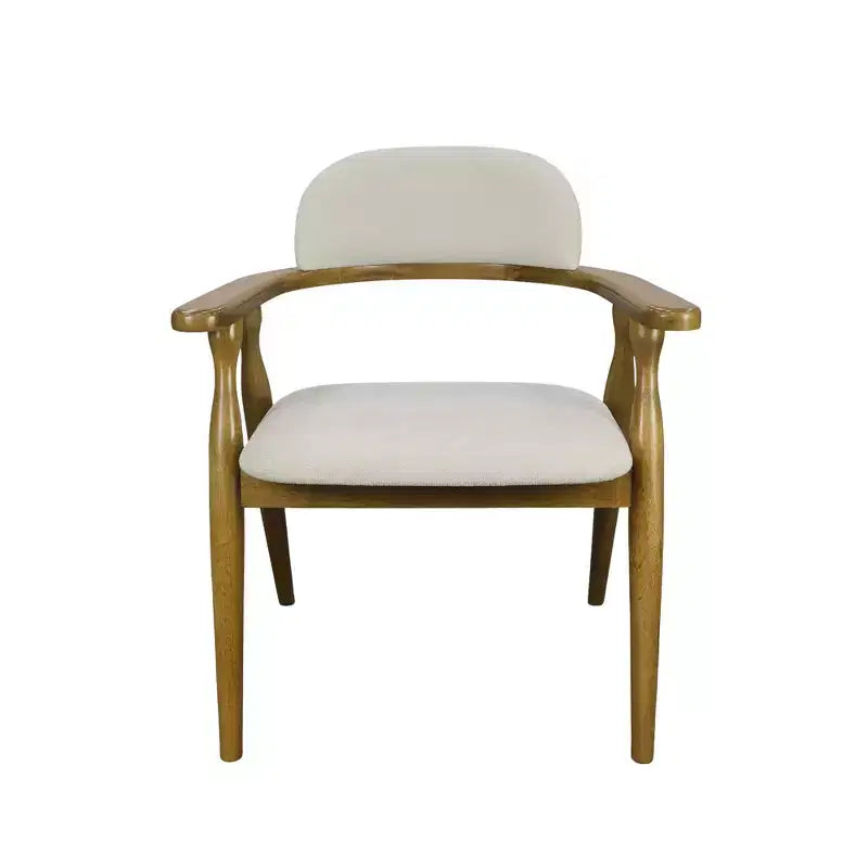 Christopher Knight Home Cedric Farmhouse Rubberwood Upholstered Dining Chairs with Curved Backrest (Set of 2)